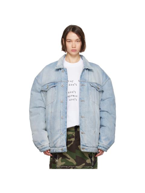 Blue Puffer Denim Jacket