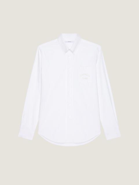 SHIRT IN COTTON WITH GIVENCHY PARIS EMBROIDERY