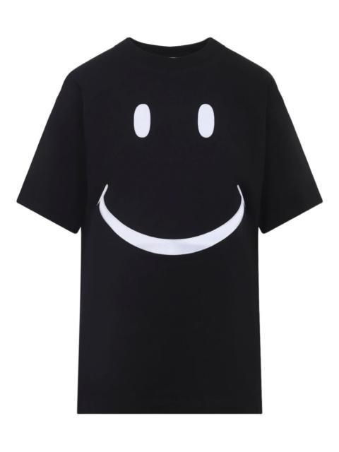 smiley-face cotton T-shirt