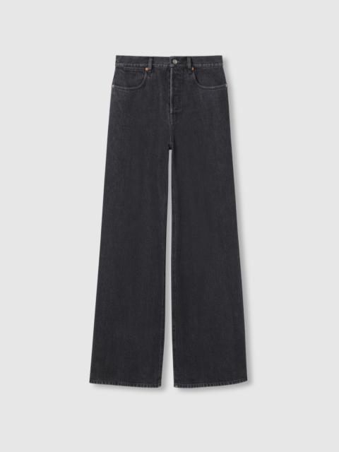 Wide leg denim pant