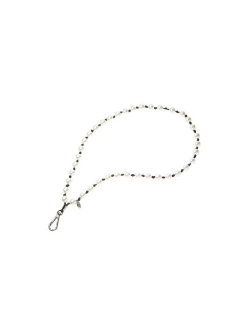 pearl-design bag charm