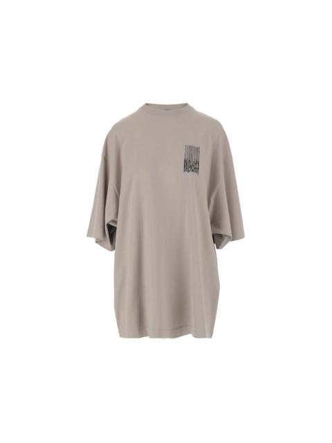 Balenciaga Wide Fit Barcode T-Shirt Grey