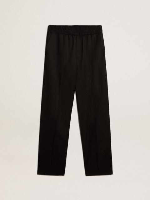 Men’s joggers in black wool