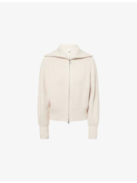 Enrico High-Neck Knitted Jacket