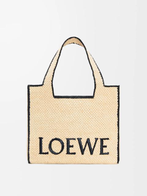 Large LOEWE Font Tote in raffia