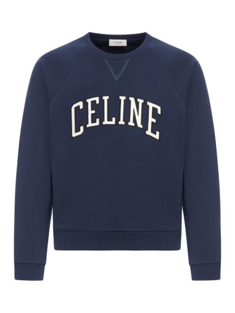 CREW NECK SWEATSHIRT WITH CURVED LOGO