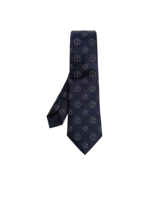 pattern silk tie