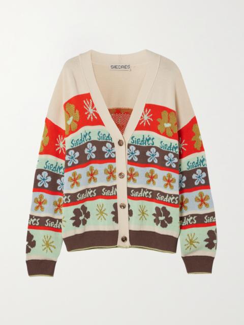 Amber Intarsia Cotton Cardigan
