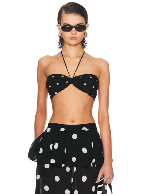 Polka Dot Bandeau Top