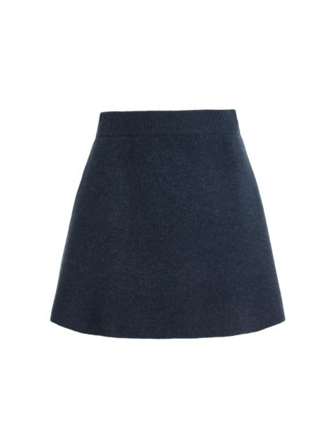 Clare Cashmere Mini Skirt blue