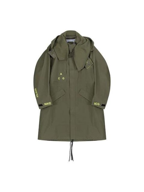 Nike LAB ACG GORE-TEX Hooded Coat 'Olive Canvas Volt Glow' AQ3516-395