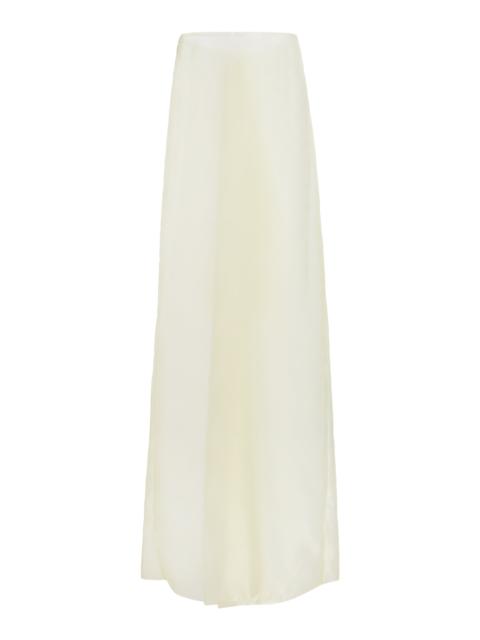 Yoko Silk Organza Maxi Skirt yellow