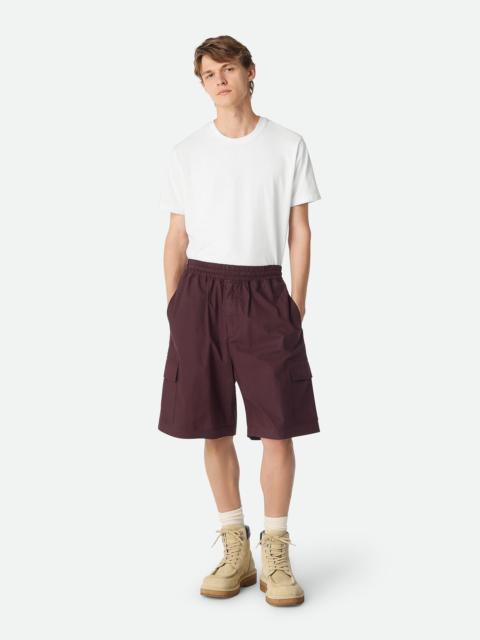 Resinated Cotton Cargo Shorts