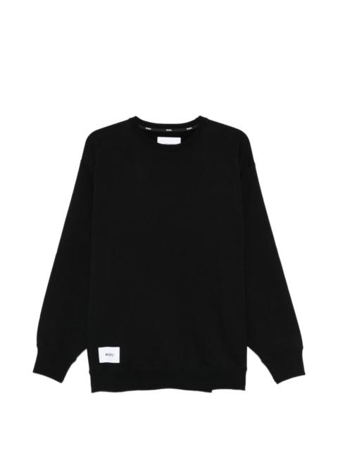 logo-patch crew-neck sweatshirt