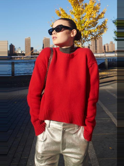 RED HEAVY CASHMERE SWEATER