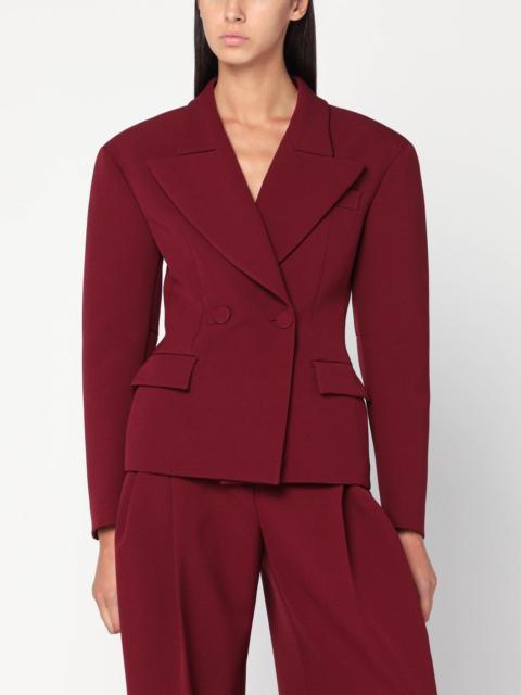 Burgundy single-breasted jacket