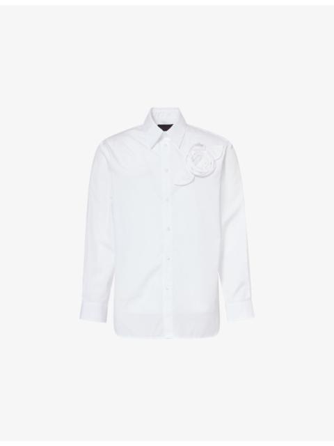 Pressed Rosette Cotton Shirt