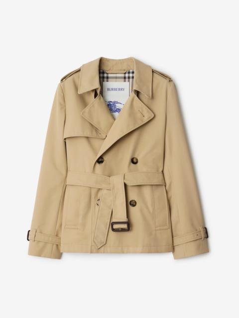 Cotton Blend Trench Jacket