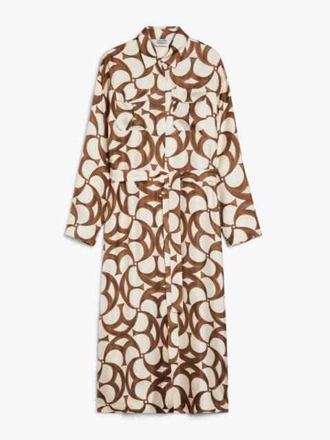 ILEANA Shirt dress in printed silk