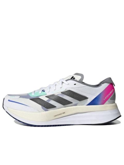 adidas Adizero Boston 11 'White Lucid Blue Fuchsia' HQ3693