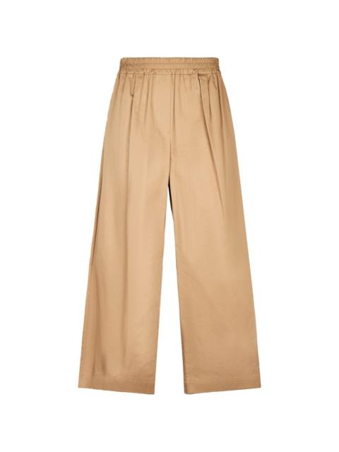 elasticated pleated trousers