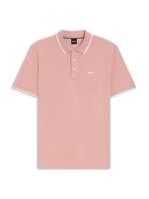 COTTON-PIQUÉ POLO SHIRT WITH CONTRAST TIPPING