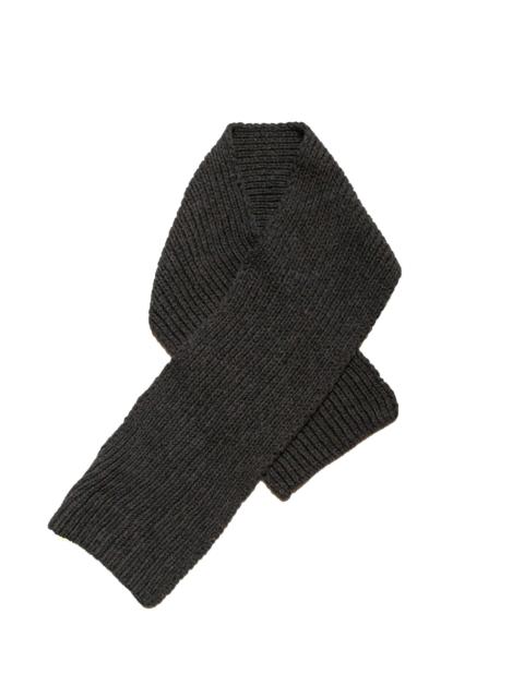 MHL Heavy Rib Scarf British Wool Graphite