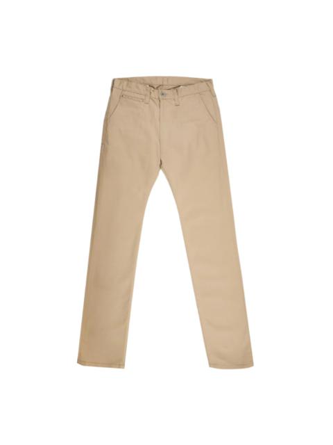 IH-721-KHA 9oz Mercerised Selvedge Cotton Slim Tapered Chinos Khaki