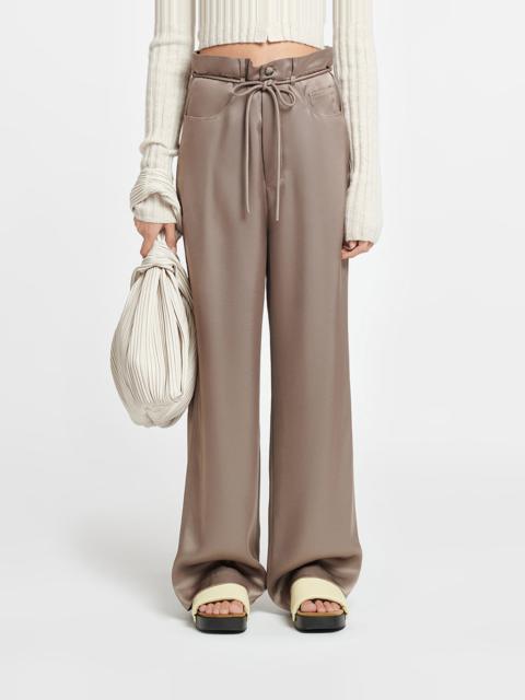 Belted Slip Satin Pants