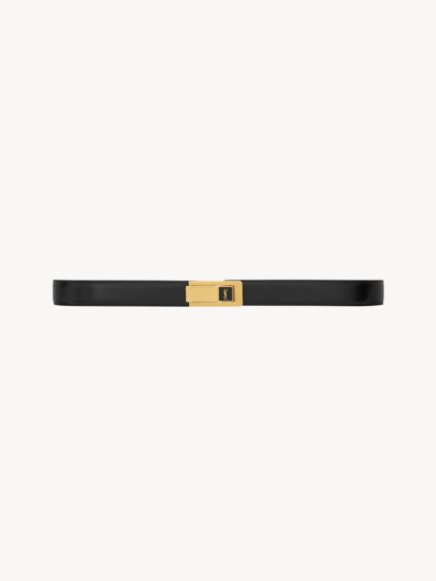 CHARNIERE BUCKLE BELT IN SMOOTH LEATHER