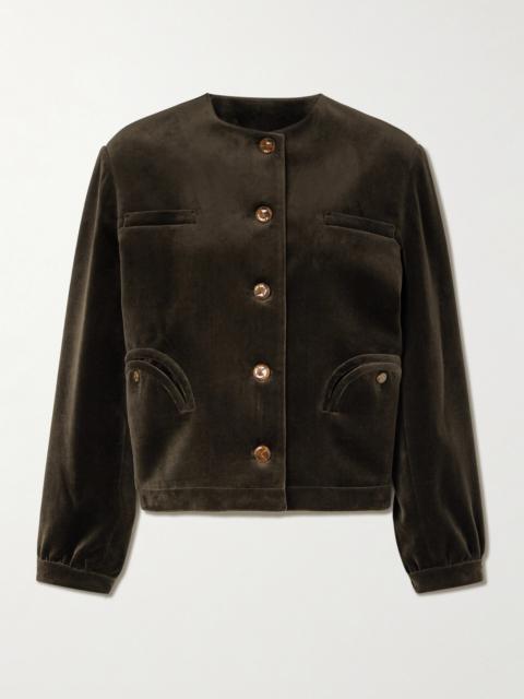 Jealousy Gliss Bolero Cotton-velvet Jacket
