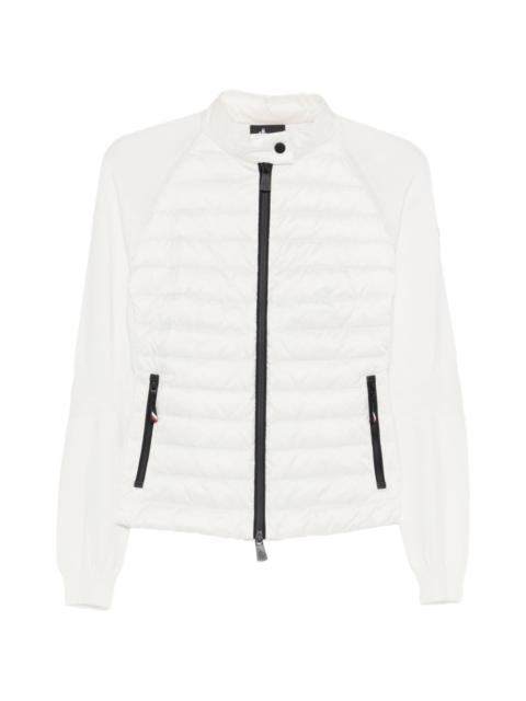 zipped panelled jacket