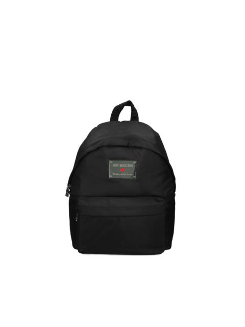 logo-plaque backpack