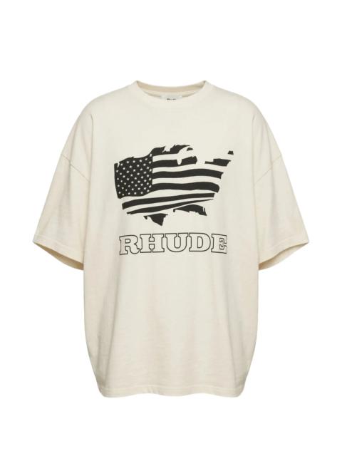 Rhude Rhude Banner Tee Vintage Black /White