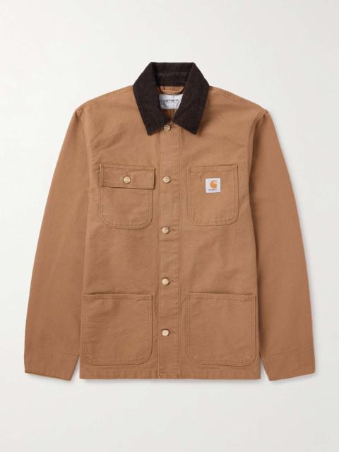 Michigan Corduroy-Trimmed Organic Cotton-Canvas Chore Jacket