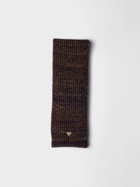 Mélange wool and cashmere scarf