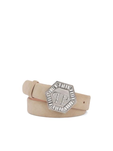 Hexagon leather belt