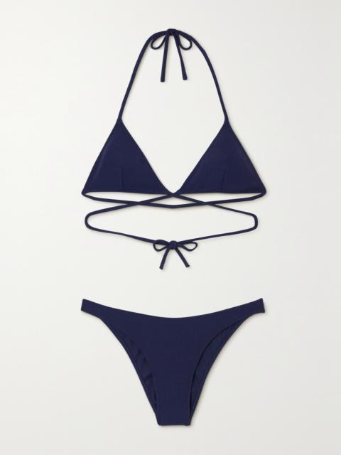 + Net Sustain Tredici Ribbed Halterneck Triangle Bikini