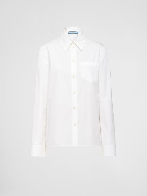 Embroidered poplin shirt