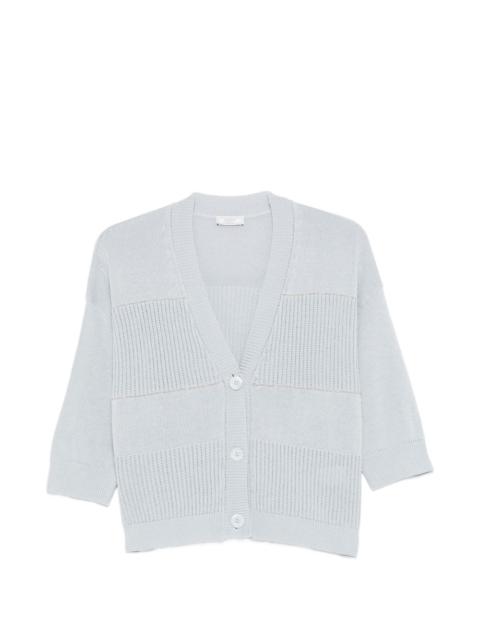 button ribbed cardigan