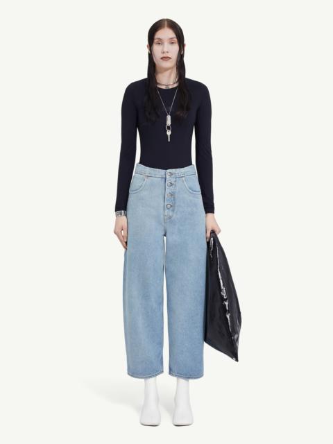 Mid-rise cropped jeans