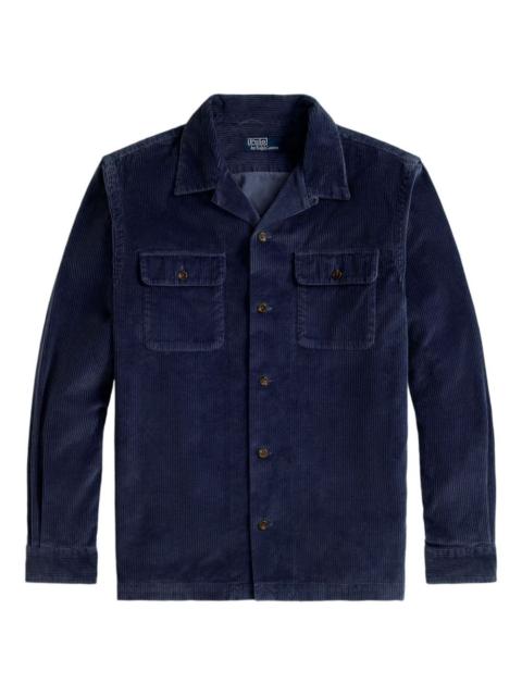 patch-pockets long sleeve shirt