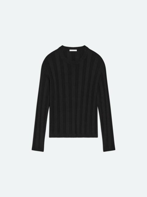 WIDE RIBBED CREWNECK