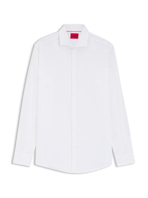 SLIM-FIT SHIRT IN COTTON AND LINEN