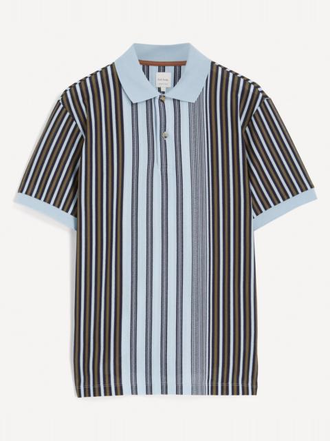 Sky Blue Deck Stripe Polo Shirt