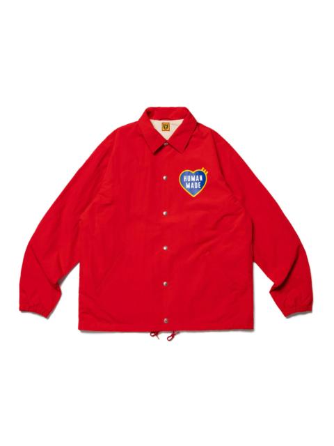 Human Made Heart Logo Coach Jacket Red
