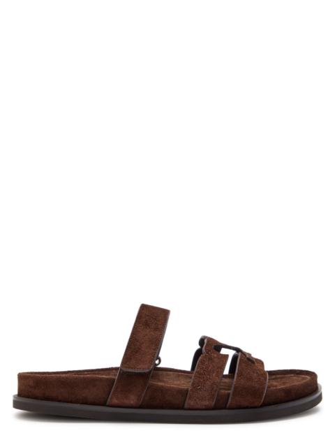 Tory Burch Ines Sport Brushed Suede Sliders