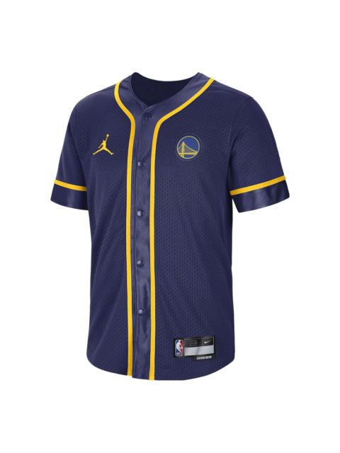 Nike Golden State Warriors Dri Fit Short Sleeve Shirt 'Blue Yellow' DN9831-421