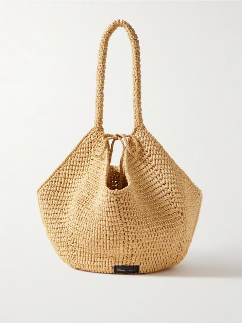 Lotus medium raffia tote Neutral
