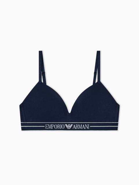 ASV ORGANIC-COTTON, PADDED TRIANGLE BRA WITH LOGO UNDERBAND